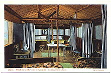 Haynes Postcard. The old Mammoth Camp, no longer in existence, was situated about where the Mammoth horse corrals are currently located.